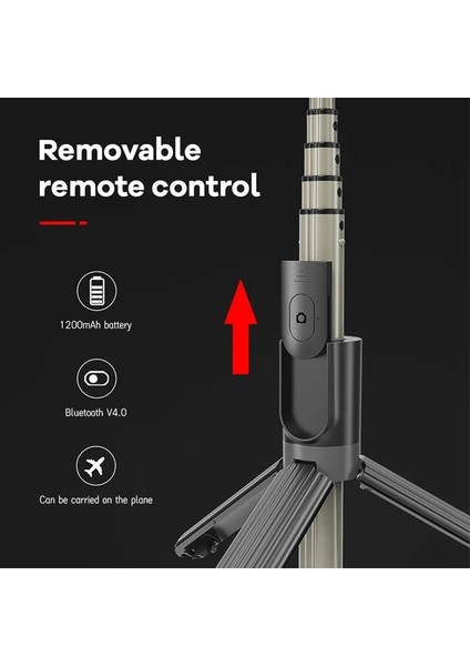 A16 Siyah L07 Selfie 4in1 LED Halka Işık Kablosuz Bluetooth Selfie Mini Tripod El Uzatılabilir Katlanabilir Uzaktan Telefon Tutucu Canlı Çekim (Yurt Dışından) fırsatları