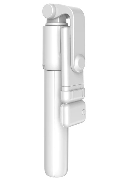 Beyaz Çok Fonksiyonlu Selfie Çubuğu Bluetooth Uyumlu Taşınabilir Telefon Standı Uzatılabilir Tutucu Alüminyum Alaşımlı Kablosuz Uzaktan Deklanşör (Yurt Dışından)