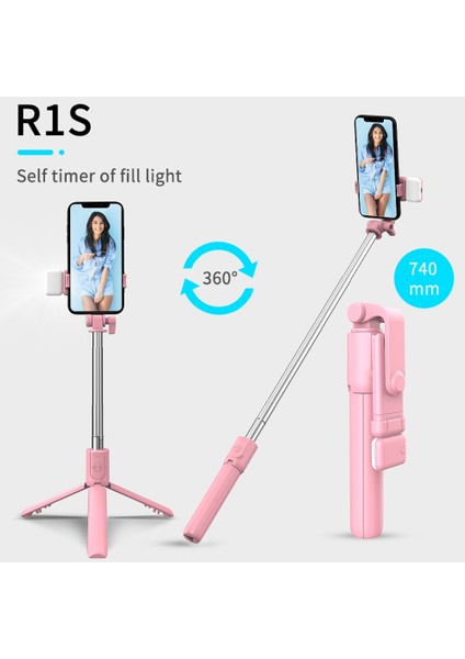 Beyaz Çok Fonksiyonlu Selfie Çubuğu Bluetooth Uyumlu Taşınabilir Telefon Standı Uzatılabilir Tutucu Alüminyum Alaşımlı Kablosuz Uzaktan Deklanşör (Yurt Dışından) fiyatları