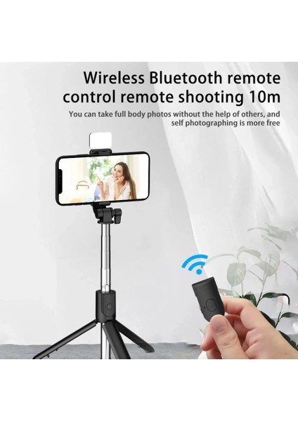 Işıklı Akıllı Telefon Selfie Çubuğu Bluetooth Uyumlu Entegre Genişletilmiş Kamera Braketi Dolgu Işığı Ayarlanabilir Tripod Iphone 13 12 11 (Yurt Dışından) indirimleri