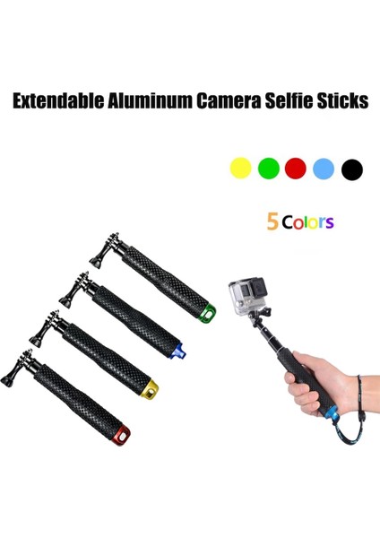 Turuncu 19 Inç Metal Uzatılabilir Selfie Çubukları Alüminyum El Kutup INSTA360 One Rs Gopro Djı Eylem Kamera Aksesuarları Için Taşınabilir (Yurt Dışından) modelleri