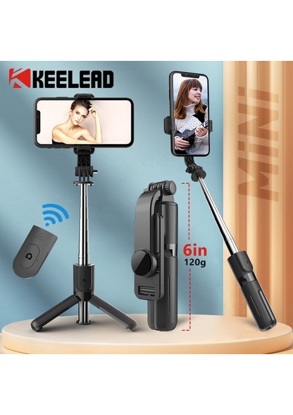 Selfie Çubuğu Taşınabilir Mini Selfie Çubuğu Katlanabilir Tripod Telefon Standı Tutucu Desteği Ios Android Için Kablosuz Bluetooth Uzaktan Kumanda Deklanşör (Yurt Dışından)