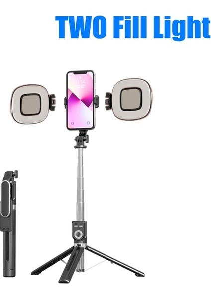 Stil 01 Roreta Bluetooth Deklanşör Desteği Yatay ve Dikey Çekim ile Bluetooth Selfie Çubuğu Katlanabilir Kablosuz Tripod Uzatmak (Yurt Dışından)