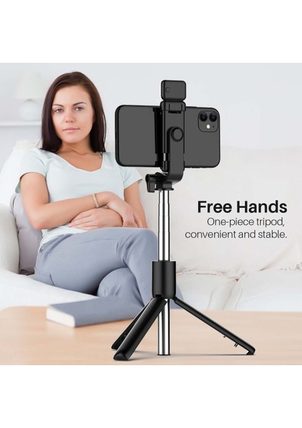 R1S Yeşil Işıklı Yeni Bluetooth Selfie Çubuğu Cep Telefonu Tutucu Geri Çekilebilir Taşınabilir Çok Fonksiyonlu Mini Tripod Kablosuz Uzaktan Deklanşörlü (Yurt Dışından) fırsatları