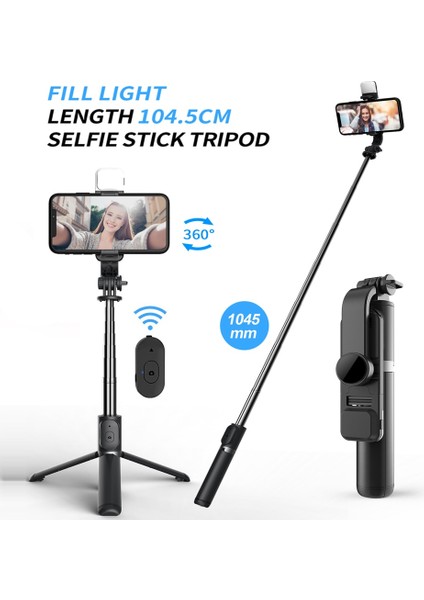 S03 2 Paket Yeni Kablosuz Bluetooth Selfie Çubuğu Tripod ile Uzaktan Uzatılabilir Tripod LED Işık ile iPhone Android Akıllı Telefon Için Ayrılabilir (Yurt Dışından) indirimleri
