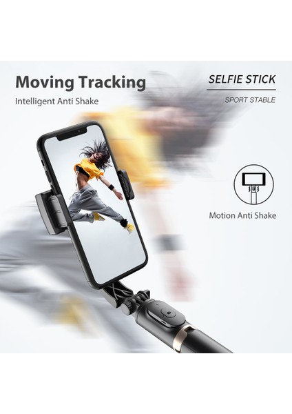 Siyah Bluetooth Uyumlu El Gimbal Sabitleyici Sarsıntı Önleyici Selfie Sopa Telefon Için Ayarlanabilir Stand Iphone/huawei Ios Android (Yurt Dışından) fırsatları