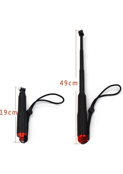 Altın 19-49CM Taşınabilir Gopro Selfie Sopa Uzatılabilir Monopod Gopro Hero 8 7 6 4 3 Hero5 Oturumu Xiaomi Yi 4K Sjcam SJ4000 Eken (Yurt Dışından) fiyatları