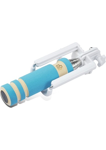 Pembe Mini Selfie Çubuğu Düğme Kablolu Pamuk Malzeme Kolu Monopod Cep Telefonu Için Evrensel (Yurt Dışından) indirimleri