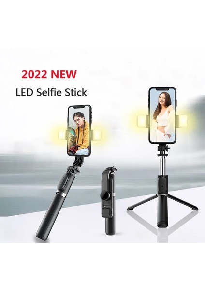 Tek Işıklı Siyah Roreta 2022 Yenı Ios Android Akıllı Telefon Için Dolgu Işığı Deklanşör Uzaktan Kumandalı Kablosuz Bluetooth Selfie Çubuğu Tripod (Yurt Dışından) modelleri