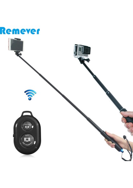 Mavi El Selfie Sopa Telefon Tutucu Iphone Samsung Akıllı Telefonlar Için Bluetooth Uzaktan Gopro3 4 Eylem Kamera Için Uzatılabilir Monopod (Yurt Dışından)