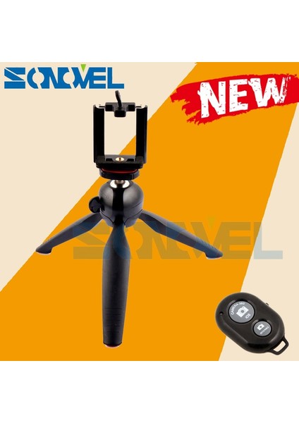 Uzaktan Deklanşör ile Yunteng 228 Mini Tripod Triped + Telefon Tutucu Klip Masaüstü Kendinden Tripod + Mini Kamera / Cep Telefonu Için Selfie Uzaktan Deklanşör (Yurt Dışından) fiyatları