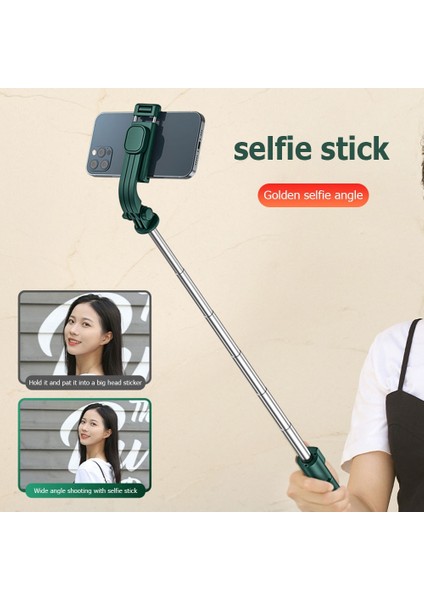 H8S Yeşil Bluetooth Uyumlu Kablosuz Selfie Videoları Sopa Mini Tripod Ios Android Akıllı Telefon Için Uzatılabilir Monopod Uzaktan Deklanşör (Yurt Dışından)