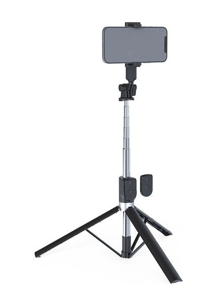 Açık Siyah Olmadan 1.65 M Bluetooth Uzaktan Kumanda Selfie Çubuğu Çok Fonksiyonlu Zemin Tripod Halka Dolgu Ios Android Telefon Için Taşınabilir Canlı Braketi (Yurt Dışından)