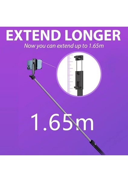 Açık Siyah Olmadan 1.65 M Bluetooth Uzaktan Kumanda Selfie Çubuğu Çok Fonksiyonlu Zemin Tripod Halka Dolgu Ios Android Telefon Için Taşınabilir Canlı Braketi (Yurt Dışından) fiyatları
