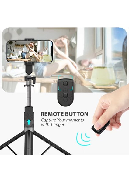 Açık Siyah Olmadan 1.65 M Bluetooth Uzaktan Kumanda Selfie Çubuğu Çok Fonksiyonlu Zemin Tripod Halka Dolgu Ios Android Telefon Için Taşınabilir Canlı Braketi (Yurt Dışından) indirimleri