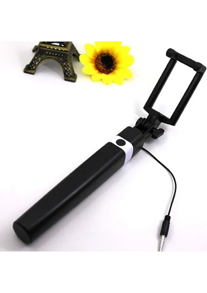 Siyah Uzatılabilir Monopod Selfie Çubuğu IPhone 6 Plus Samsung Huawei Sony Lg Xiaomi Oppo Için Taşınabilir El Tipi (Yurt Dışından)