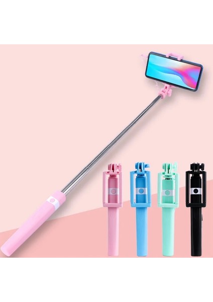 Siyah Uzatılabilir Monopod Selfie Çubuğu IPhone 6 Plus Samsung Huawei Sony Lg Xiaomi Oppo Için Taşınabilir El Tipi (Yurt Dışından) fiyatları