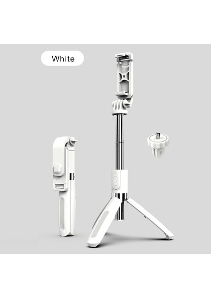 Beyaz Selfie Sopa Bluetooth Kablosuz Uzaktan Kumanda Mini Çok Fonksiyonlu Tripod Iphone Samsung Xiaomi Ios Android Cep Telefonu (Yurt Dışından)