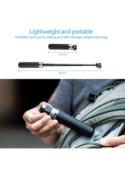P-GM-117 Pgytech Uzatma Çubuğu Tripod 40 cm Selfie Sopa Gopro Hero 11/10 9 8 7 INSTA360 Eylem Kamera Genişletme Aksesuarları (Yurt Dışından)