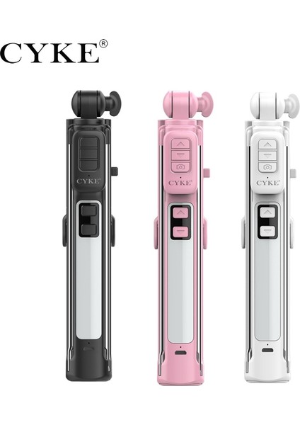 Siyah 2019 Yeni 4 In 1 Bluetooth IPhone Selfie Çubuğu Tripod LED Işık Entegre Çok Fonksiyonlu Video Canlı Yayın Braketi (Yurt Dışından)