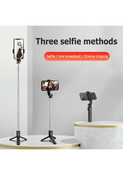 Siyah Bluetooth Kablosuz Selfie Sopa Katlanabilir Mini Tripod Uzatılabilir Monopod Ios Android Cep Telefonu Için Işık Uzaktan Deklanşör ile (Yurt Dışından) indirimleri