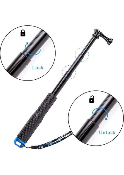 Siyah Popüler Mini Katlanabilir Uzatılabilir El Selfie Sopa Uzatılabilir Monopod iPhone Için Akıllı Telefon Için (Yurt Dışından) fırsatları