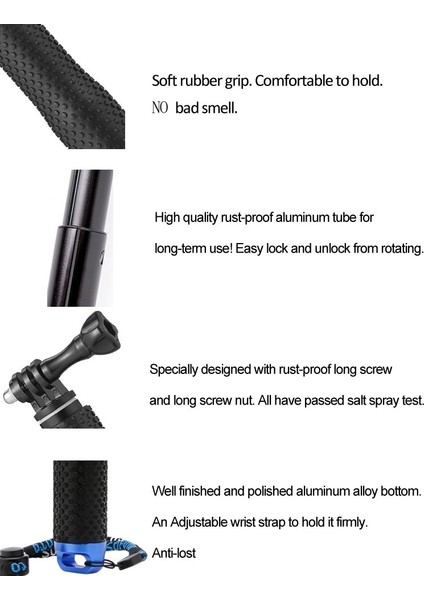 Kırmızı Selfie Çubuğu Go Pro Aksesuarları 36 ''inç Alüminyum Monopod Selfie Sopa Gopro 9 8 7 6 5 4 3 SJ4000 Sj6 Sj7 Yi 4K Djı Osmo H8 H8R H9 Akaso (Yurt Dışından) fiyatları