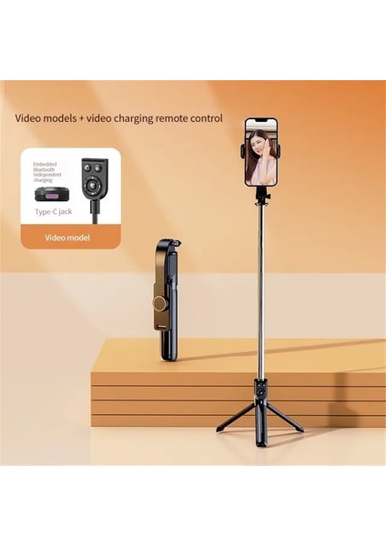 Z12 Siyah 2023 Yeni Selfie Sopa Bluetooth Kablosuz Uzaktan Kumanda Selfie Dolgu Işığı ile Katlanabilir Monopod Tripod Cep Telefonu Tutucusu Için (Yurt Dışından)