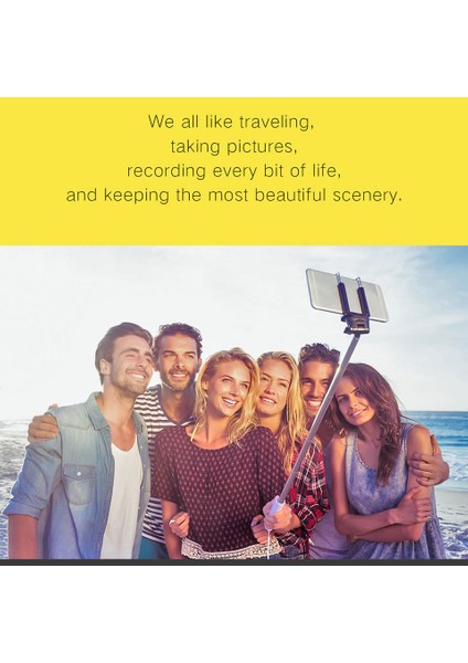 Siyah Akıllı Telefon Selfie Sopa Kablosuz Bluetooth Telefon Tutun Mini Selfie Tripod Ios Android Için Uzaktan Kumanda ile Taşınabilir Monopod (Yurt Dışından)