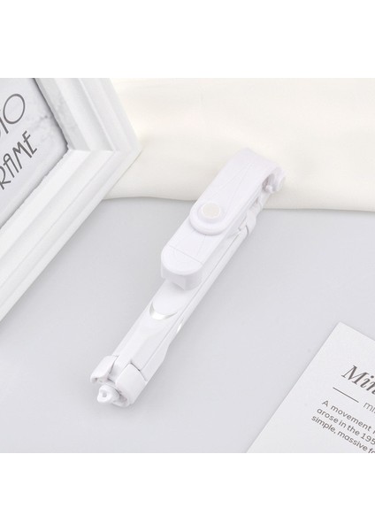 Beyaz Kablosuz Bluetooth Selfie Çubuğu Katlanabilir Mini Tripod ile Dolgu Işığı Deklanşör Uzaktan Kumanda Için iphone Android Xiaomi Için (Yurt Dışından)