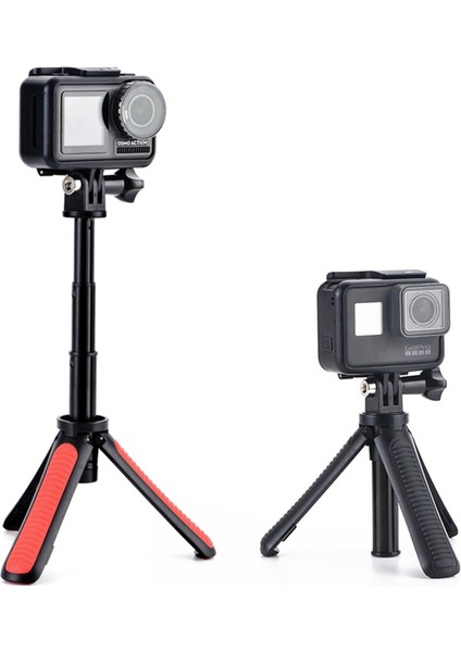 Siyah Uzatılabilir El Selfie Sopa Gopro Taşınabilir Vlog Kolu Gopro Hero Için Tripod Standı 9 8 7 6 5 Max Hero9 Djı Osmo Eylem Kamera (Yurt Dışından)