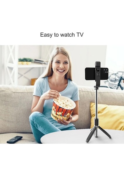 L02 Işık Yok Xiaomi Kablosuz Selfie Çubuğu Mini Bluetooth Tripod Ios Android Telefon Için Dolgu Işığı ile Uzatılabilir Monopod Uzaktan Deklanşör (Yurt Dışından)