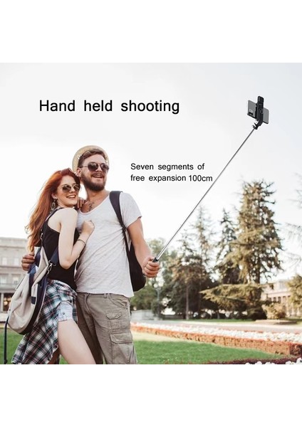 L02 Işık Yok Xiaomi Kablosuz Selfie Çubuğu Mini Bluetooth Tripod Ios Android Telefon Için Dolgu Işığı ile Uzatılabilir Monopod Uzaktan Deklanşör (Yurt Dışından)