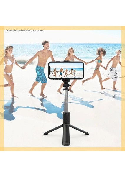 Maksimum 101CM 3'ü 1 Arada Bluetooth Uyumlu Selfie Çubuğu Tripod Bluetooth Uyumlu Deklanşörlü Uzatılabilir Monopod Akıllı Telefon Için LED Işık (Yurt Dışından) modelleri