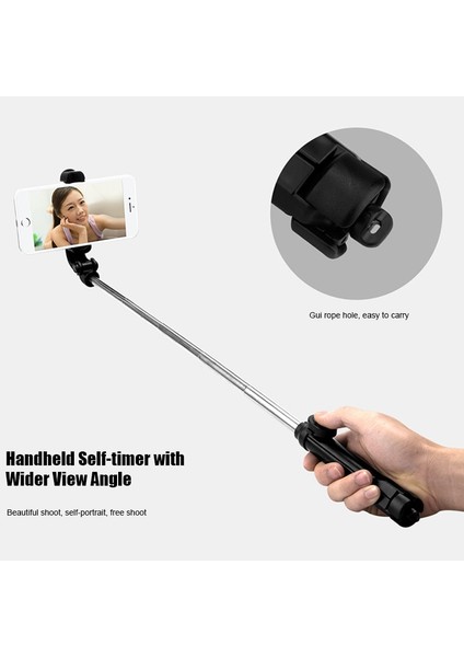 Pembe 4 In 1 Kablosuz Selfie Çubukları Bluetooth Uyumlu Çubuk Selfie Tripod Akıllı Telefon Için Katlanabilir Selfie Sopa (Yurt Dışından)