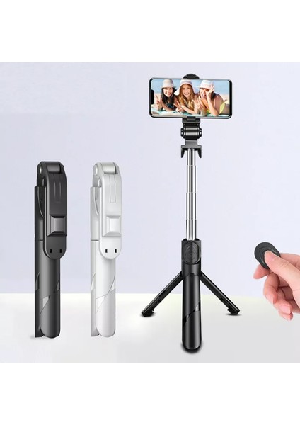 Siyah XT02 Bluetooth Uyumlu Selfie Çubuğu Cep Telefonu Tutucu Kolu Geri Çekilebilir Taşınabilir Çok Fonksiyonlu Tripod Telefon (Yurt Dışından) fiyatları