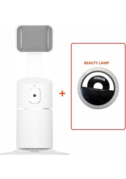 Mavi Akıllı Selfie Çubuğu 360° Otomatik Yüz Takip Gimbal Tiktok Fotoğraf Video Için Canlı Kayıt Rotasyon Stabilize Tripod Telefon Tutucu (Yurt Dışından)