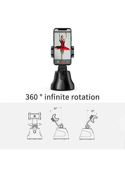 Siyah Taşınabilir Hepsi Bir Arada Otomatik Akıllı Selfie Çubuğu 360 Döner Otomatik Yüz ve Nesne Izleme Vlog Çekim Akıllı Telefon Montaj Tutucu (Yurt Dışından) fırsatları