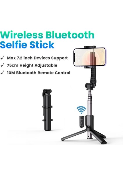 Yeni Selfie Çubuğu 【yeni Satışta】ugreen Bluetooth5.1 Selfie Çubuğu Tripod Standı 750MM Genişletilmiş 10M Bluetooth Uzaktan Deklanşör Evrensel Ios Android Için (Yurt Dışından)