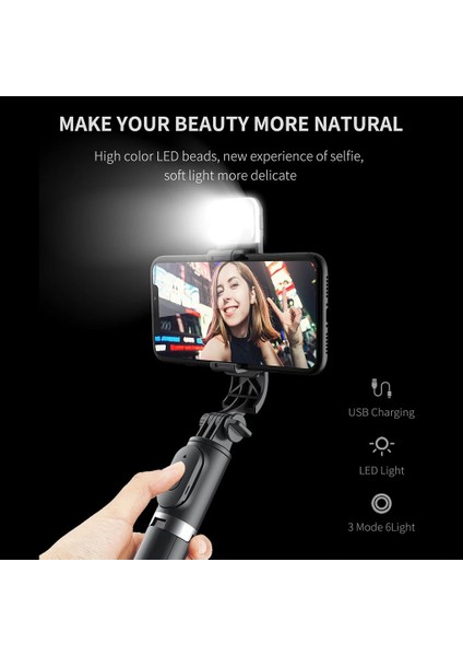 Beyaz Katlanabilir Mini Tripod Deklanşör Kablosuz Bluetooth Uyumlu Selfie Çubuğu, Ios Android Için Tripod Uzaktan Kumandalı (Yurt Dışından) indirimleri