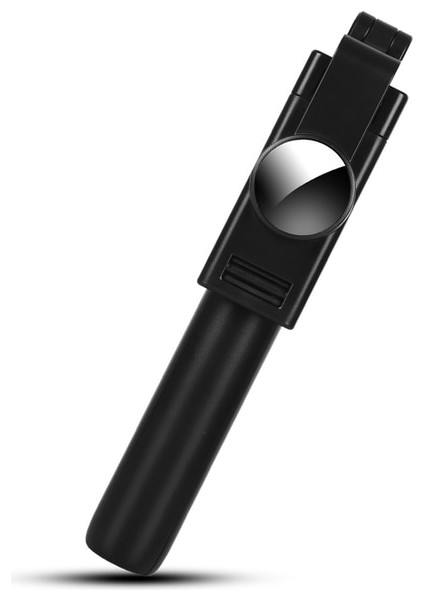 Siyah Kısscase Işıklı Tripod Monopod Özçekim Çubuğu Bluetooth Katlanabilir Uzatılabilir Düğme El Özçekim Çubuğu iPhone Samsung Andriod Için (Yurt Dışından)