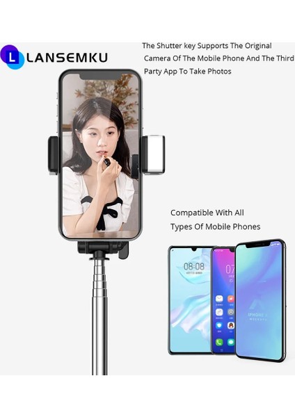 Siyah Anti-Shake Selfie Sopa El Gimbal Akıllı Telefon Sabitleyici Teleskopik Bluetooth Selfie Sopa Tripod Cep Telefonu Tutucu (Yurt Dışından) fiyatları