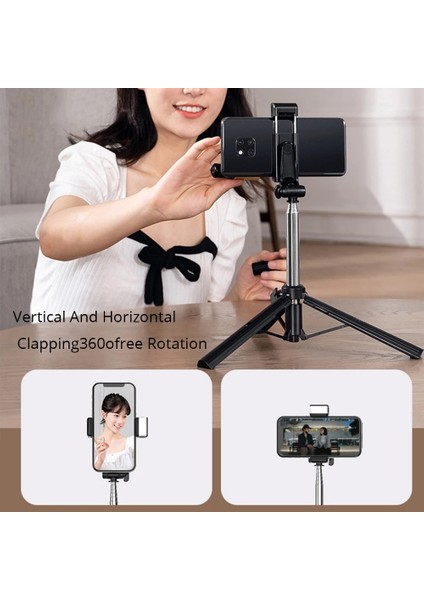 Siyah Anti-Shake Selfie Sopa El Gimbal Akıllı Telefon Sabitleyici Teleskopik Bluetooth Selfie Sopa Tripod Cep Telefonu Tutucu (Yurt Dışından) modelleri
