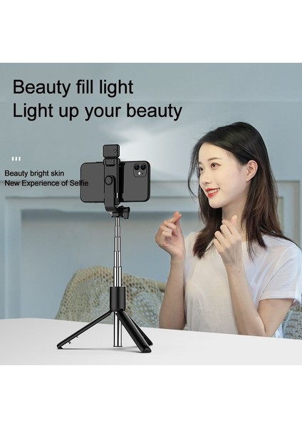 R1S-LED -Pembe 2021 Yeni Kablosuz Bluetooth Selfie Çubuğu Katlanabilir Mini Tripod, Ios Android Akıllı Telefon Için Dolgu Işığı Deklanşör Uzaktan Kumandalı (Yurt Dışından) modelleri