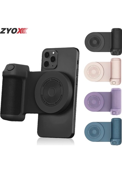 Siyah Manyetik Kamera Kolu Selfie Kavrama Fotoğraf Bluetooth El Güçlendirici Tutucu Magsafe iPhone Android Telefon Için Kablosuz Şarj Cihazı (Yurt Dışından) modelleri