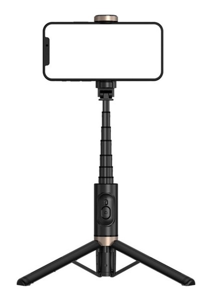 Q12 Siyah Statyw Selfie Yapma Aparatı Telefon Insta 360 Selfie Çubuğu Drążek Teleskopoowy Bezprzewodowy Kijek Selfie Yapma Orijinal (Yurt Dışından)