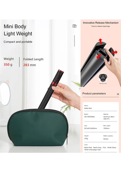 202MAX-GOLD-150CM Uzaktan Kumandalı Kablosuz Selfie Çubuğu Tripod 150CM Mini Telefon Tripod Ios Android Akıllı Telefon Için Katlanabilir Taşınabilir Telefon Standı Tutucu (Yurt Dışından) fırsatları