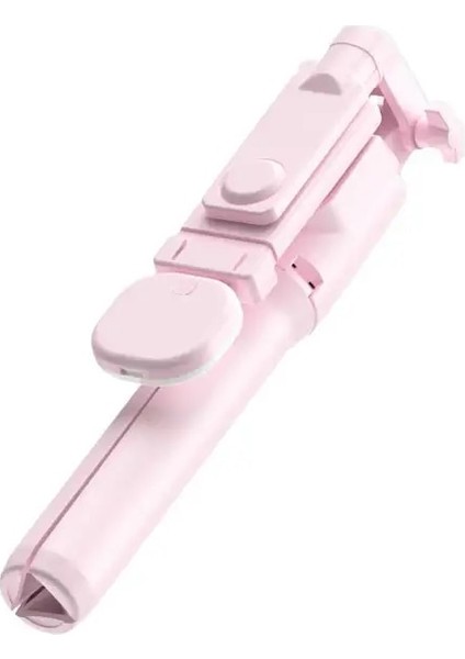 Taban Pembe Çok Fonksiyonlu Bluetooth Uyumlu Selfie Sopa Dolgu Işık Halkası Katlanabilir Tripod Iphone Xiaomi Samsung Fotoğraf Canlı Video (Yurt Dışından) fiyatları