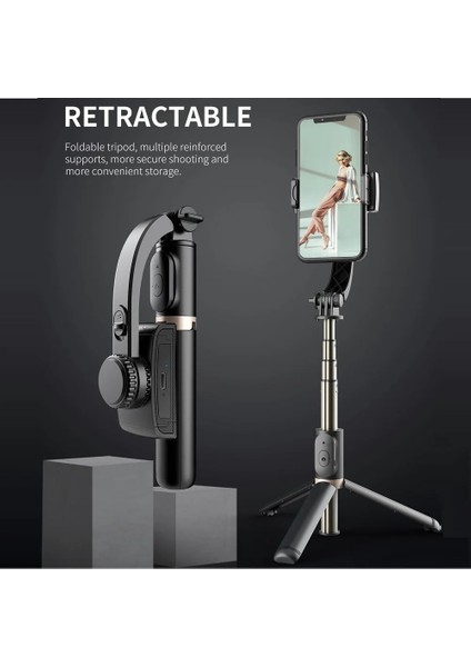 Q08 Siyah El Sarsıntıyı Ortadan Kaldırmak Gimbal Sabitleyici Telefon Eylem Kamera Selfie Sopa Tripod Akıllı Telefon Için Gopro Vlog Kayıt (Yurt Dışından) fırsatları
