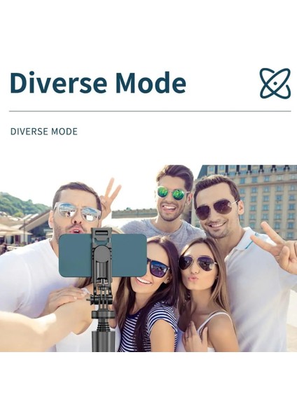 Siyah L16 1530MM Kablosuz Selfie Çubuğu Tripod Standı Gopro Aksiyon Kameraları Akıllı Telefonlar Için Katlanabilir Monopod Denge Sabit Çekim Canlı (Yurt Dışından) modelleri